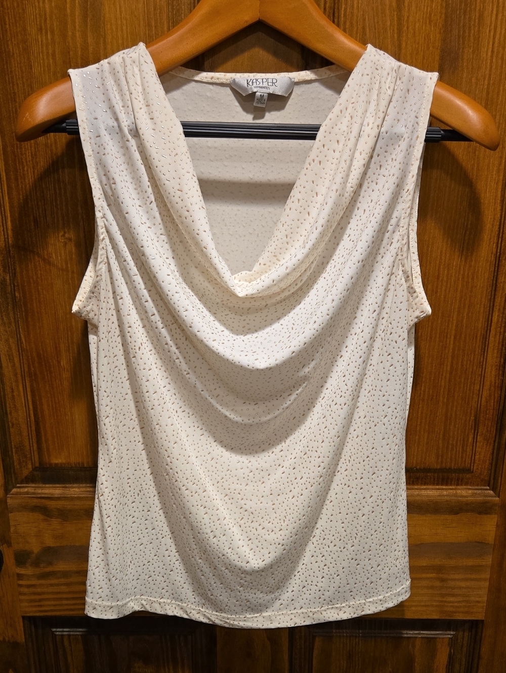 Kasper Ivory Cowl Neck Sleeveless Camisole
